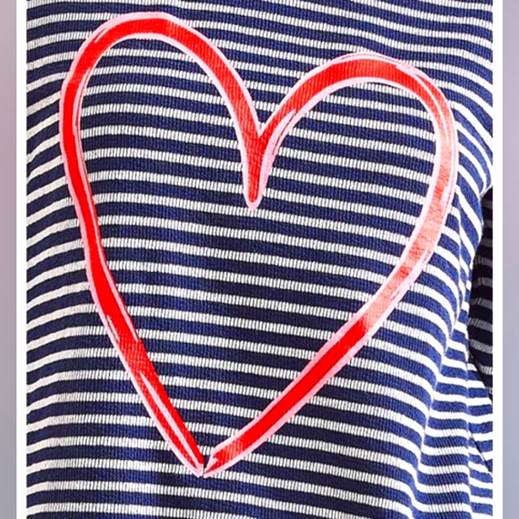 Navy Stripe Heart Sweater - Picture 4 of 4